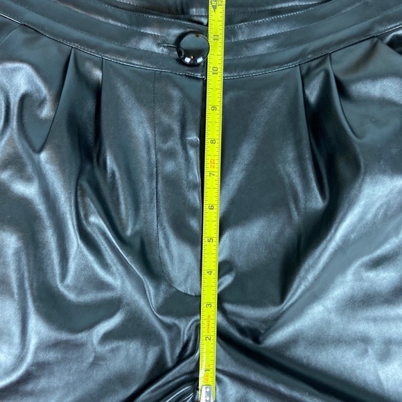 Princess Polly Love Club Pants Black Size 4 High Waist Darting Seams Vegan - Picture 13 of 14